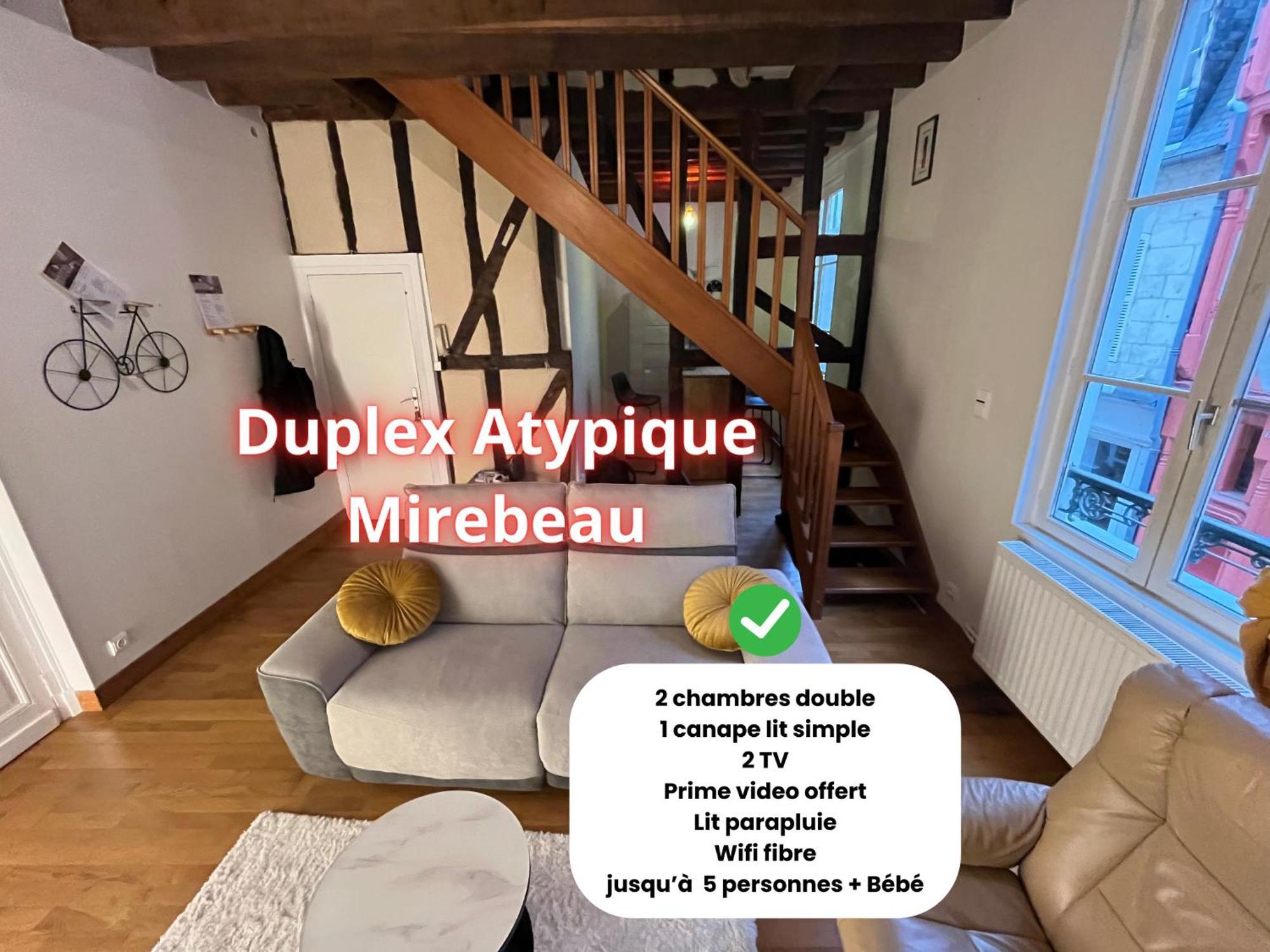 דירות בורז'ה L'Atypique Mirebeau - T3 Duplex - Centre Historique מראה חיצוני תמונה